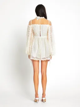 ALICE MCCALL CREME MOONSTRUCK PLAYSUIT - SIZE 6 AU/2 US (RRP $395) for rent on The Volte - image 3