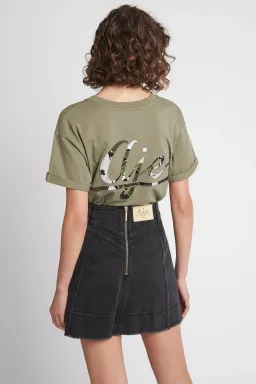 Aje Cole Denim Mini Skirt Black Size 12 for rent on The Volte - image 3