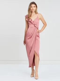 Shona Joy Asymmetrical frill dress for rent on The Volte - image 1
