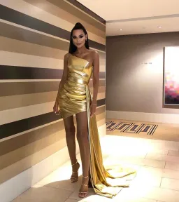 Jason Grech gold dress for rent on The Volte - image 1