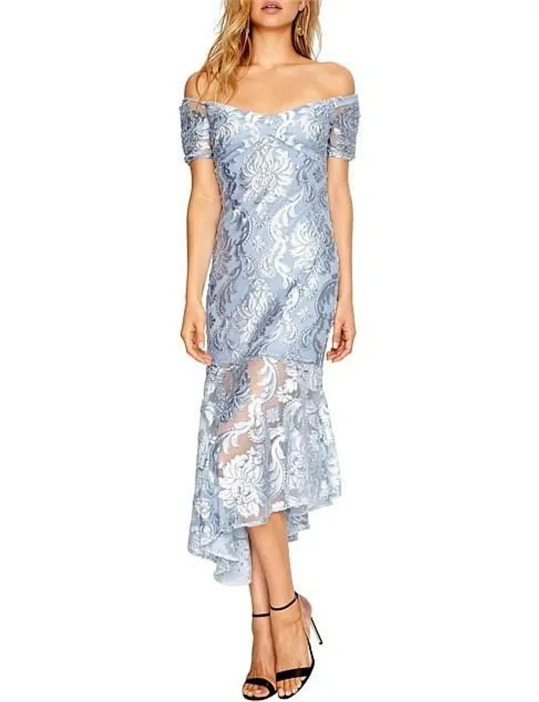 Alice McCall Fleur De Lys Gown Dress Light Blue Pebble Size 10 for rent on The Volte - main image