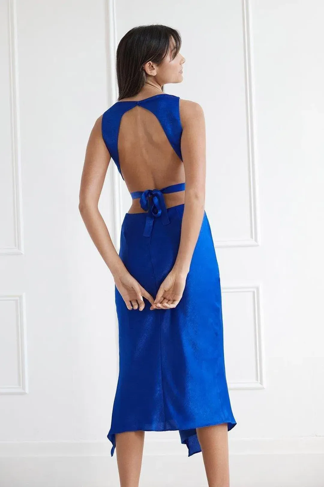 San Sloane Simone Midi Dress Cobalt Blue Size XS / AU 6 for rent on The Volte - main image