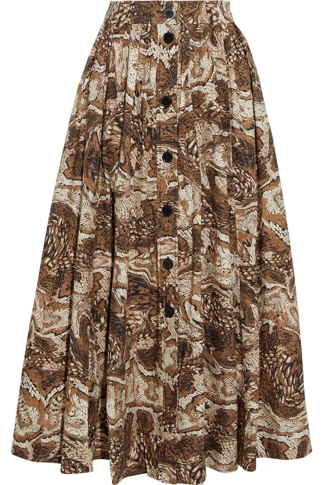 Ganni Gathered Printed Skirt Print Size 10 for rent on The Volte - main image