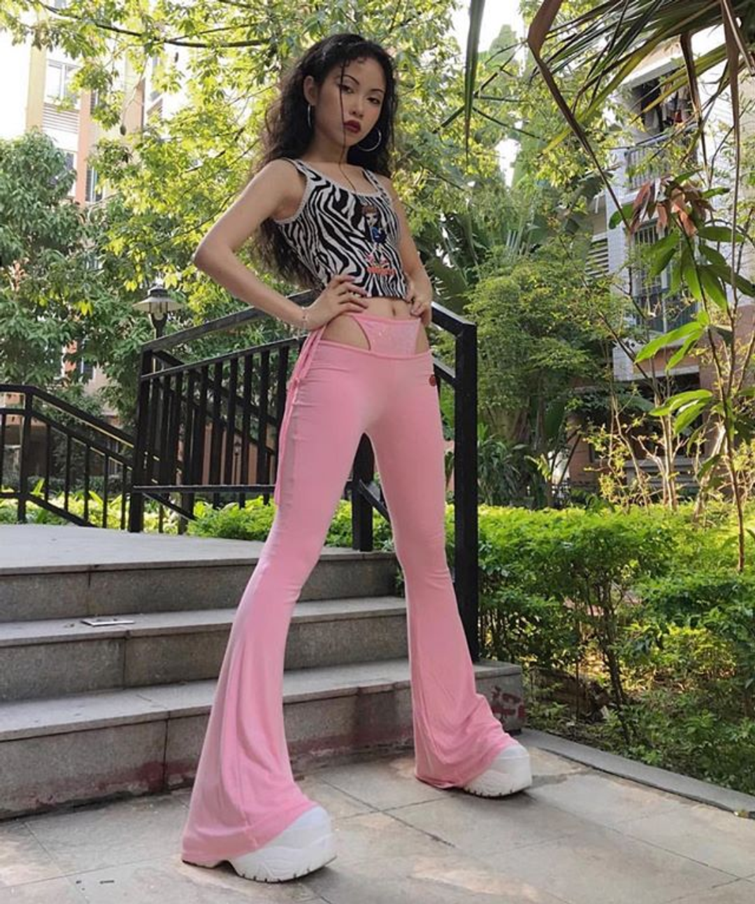 I.AM.GIA O Mighty OG G-String Flare Pants Pink Size  / AU 8 for rent on The Volte - main image