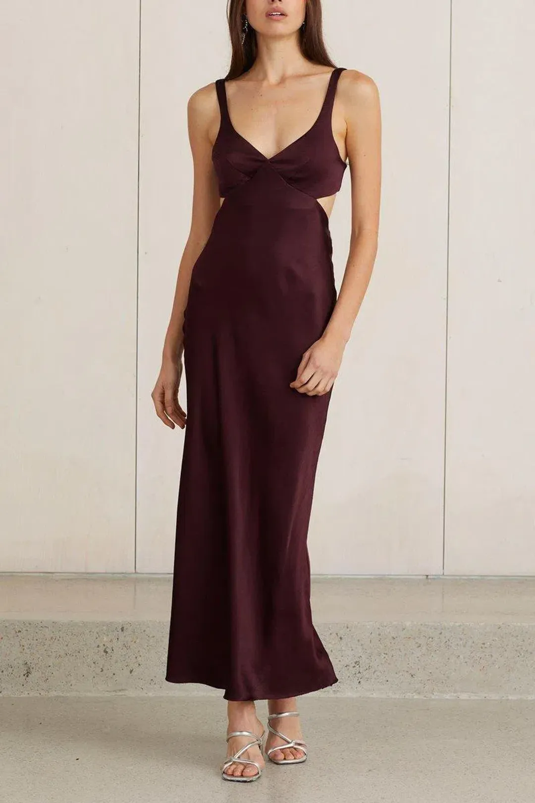 BEC AND BRIDGE CAROLINE CUT OUT DRESS PLUM for rent on The Volte - main image