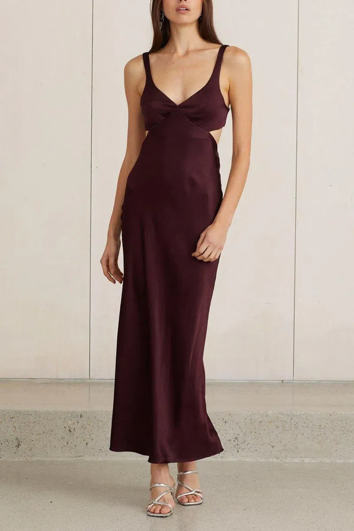 BEC AND BRIDGE CAROLINE CUT OUT DRESS PLUM for rent on The Volte - main image
