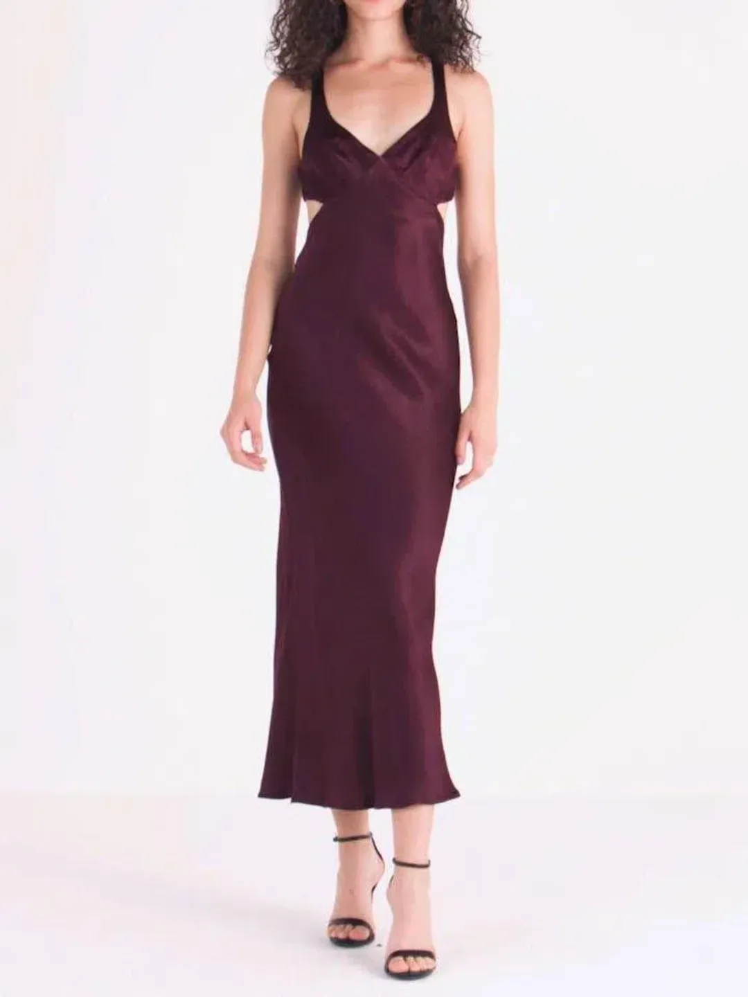 BEC AND BRIDGE CAROLINE CUT OUT DRESS PLUM for rent on The Volte - main image