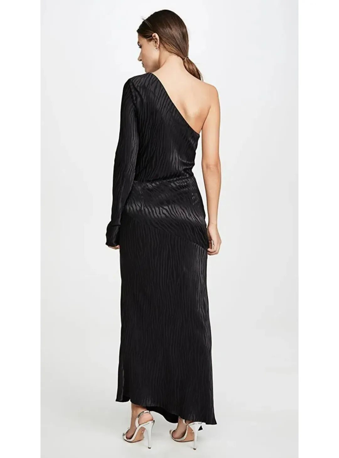 Bec & Bridge The Kat Asymmetrical Midi Dress In Black Size AU 8 for rent on The Volte - main image