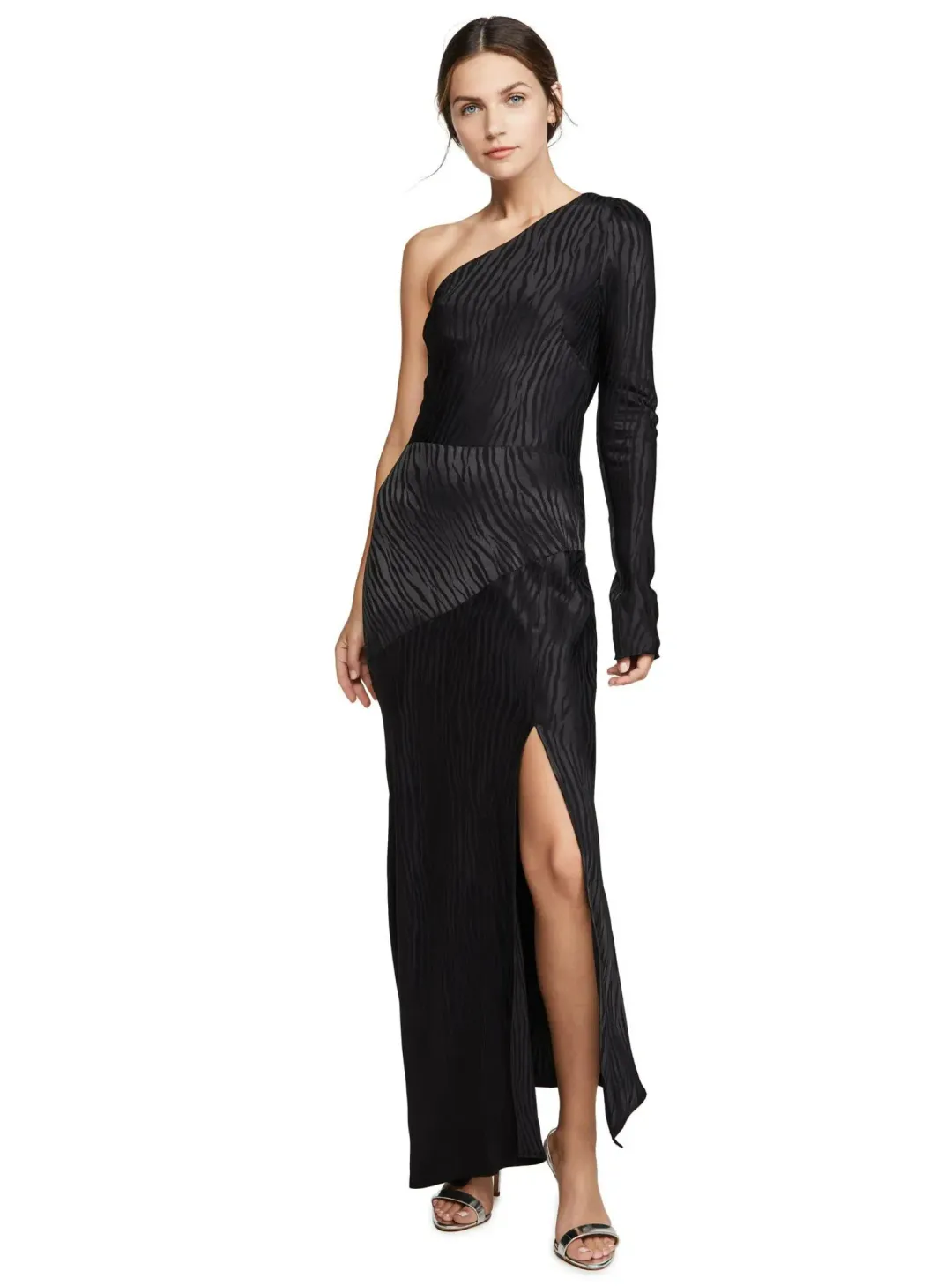Bec & Bridge The Kat Asymmetrical Midi Dress In Black Size AU 8 for rent on The Volte - main image