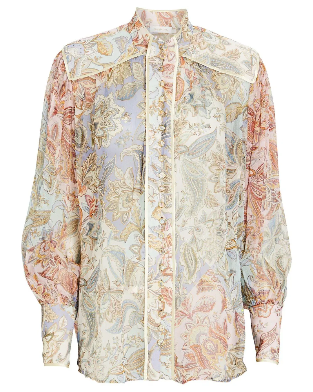 Zimmermann Lucky Bound Blouse Floral Size 8 for rent on The Volte - main image