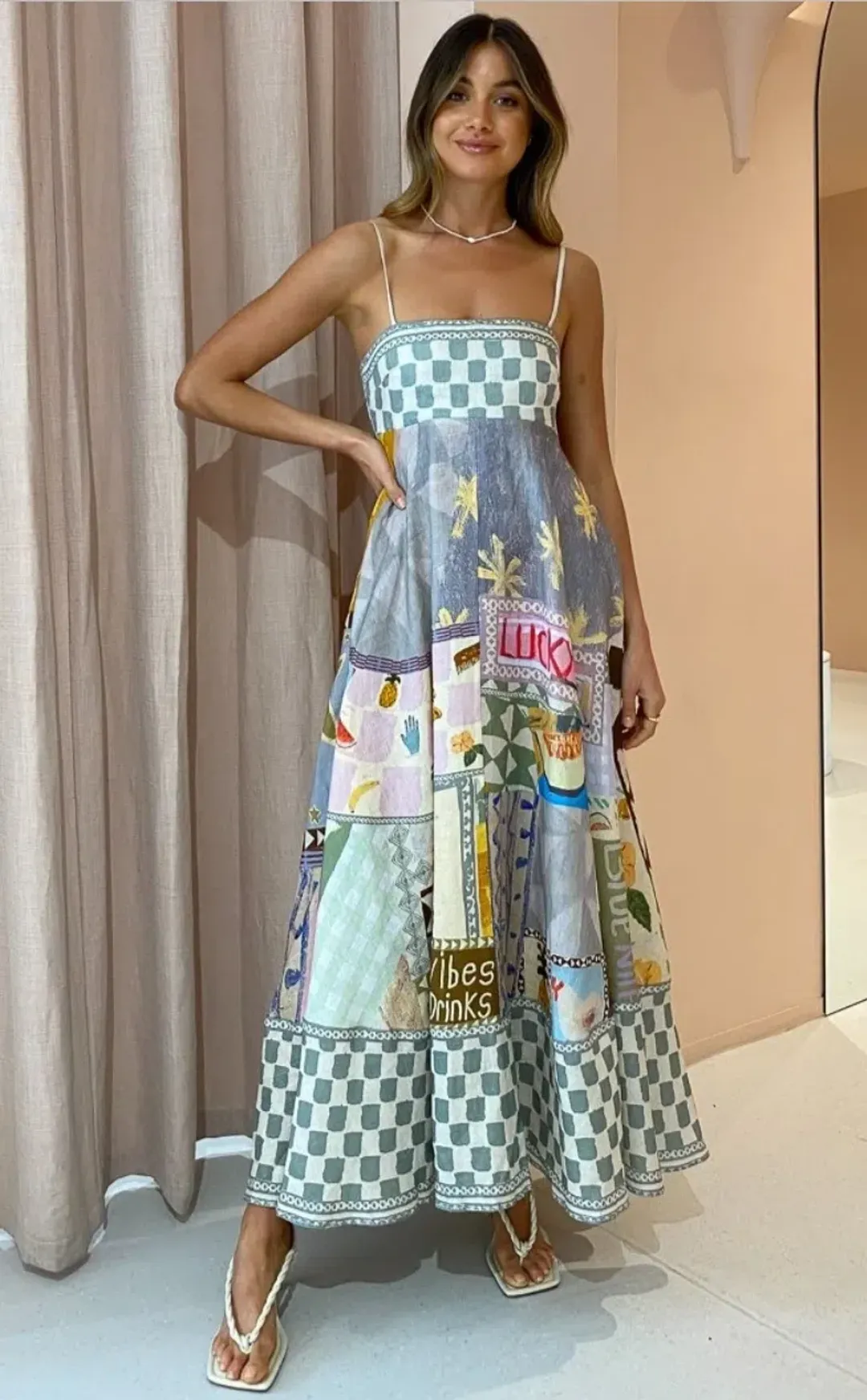 Alemais Emma Gale Sundress Print Size 10 for rent on The Volte - main image