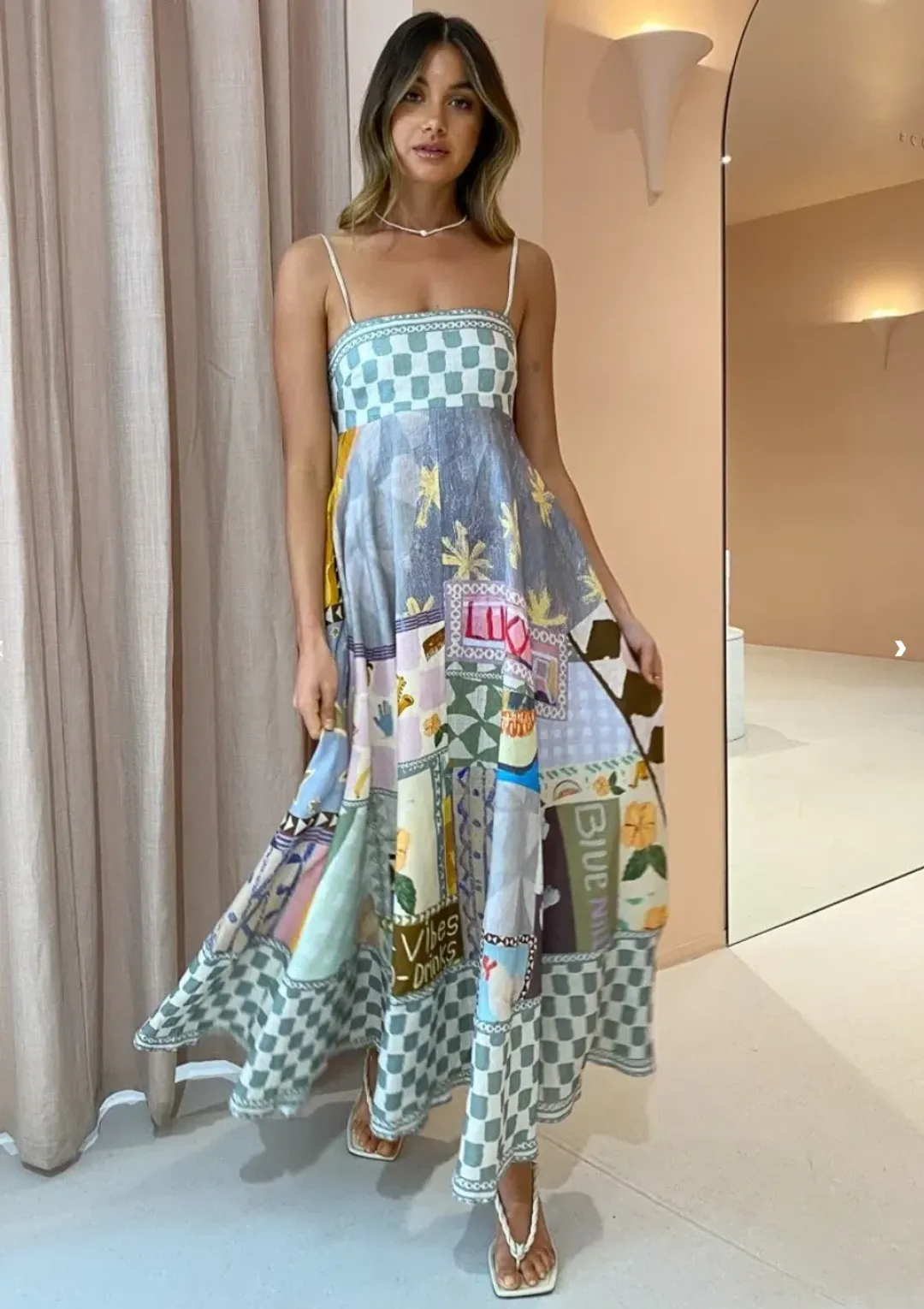 Alemais Emma Gale Sundress Print Size 10 for rent on The Volte - main image