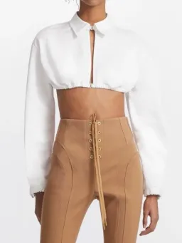 Dion Lee E-Hook Bra Shirt White Size 6 for rent on The Volte - image 1