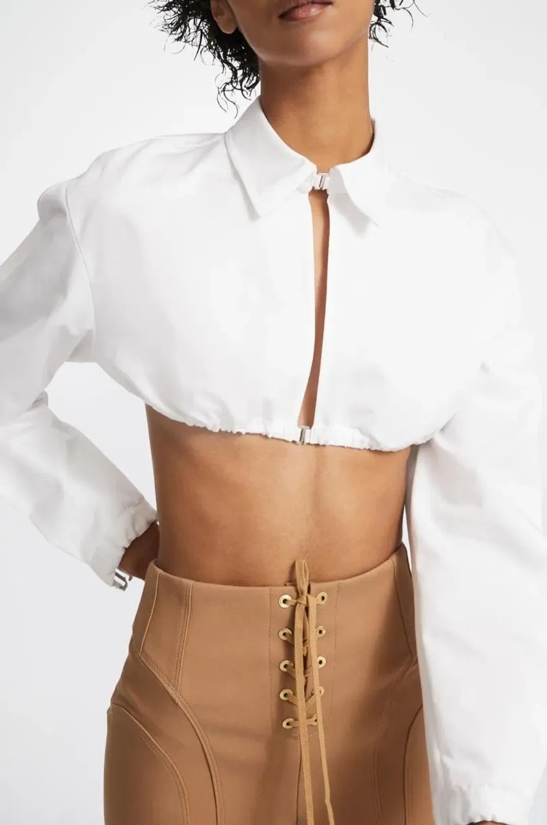 Dion Lee E-Hook Bra Shirt White Size 6 for rent on The Volte - main image