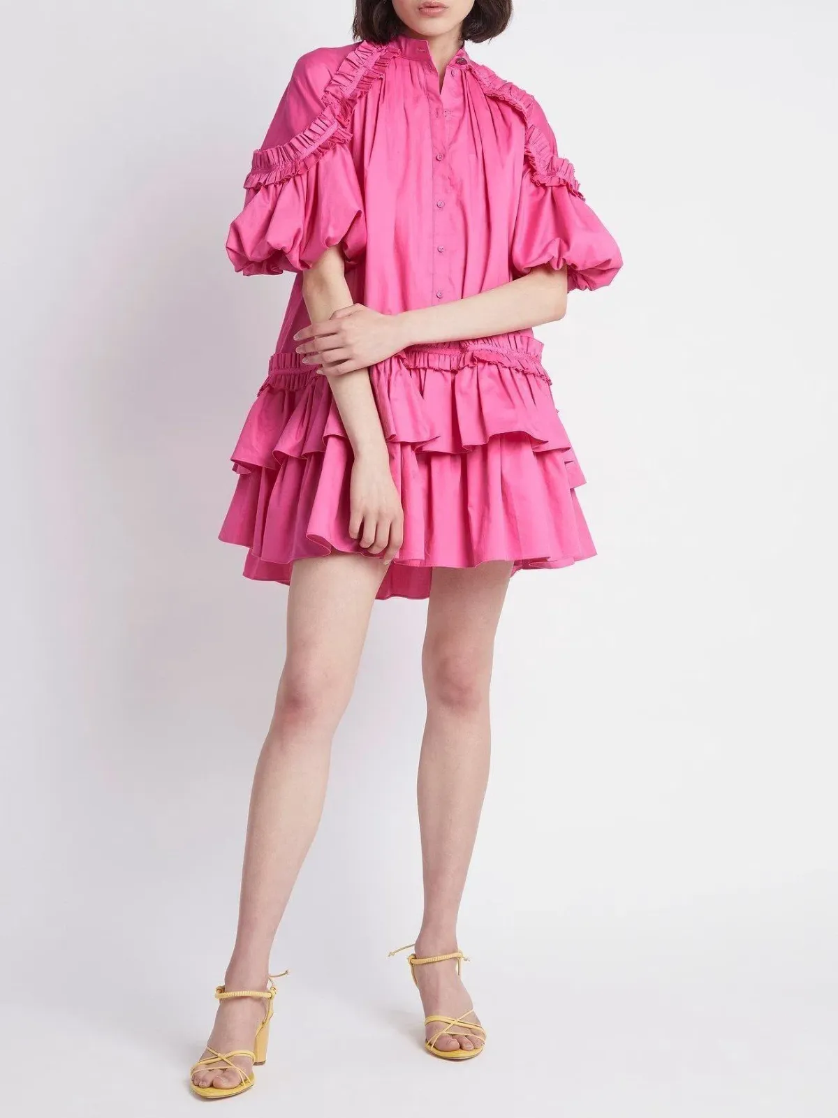 Aje Heritage Mini Dress Pink Size 8 for rent on The Volte - main image
