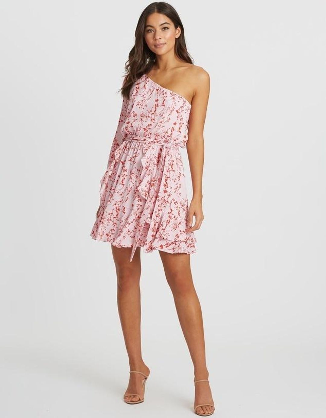 Tussah Sondra Mini Dress Pink Floral Size 12 for rent on The Volte - main image