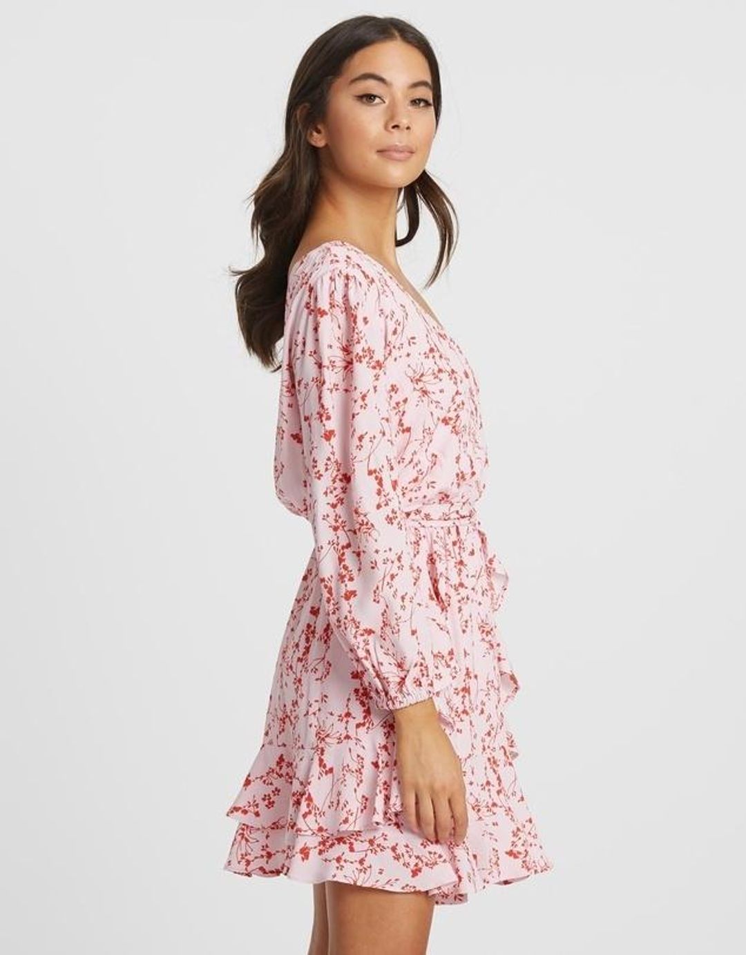 Tussah Sondra Mini Dress Pink Floral Size 12 for rent on The Volte - main image