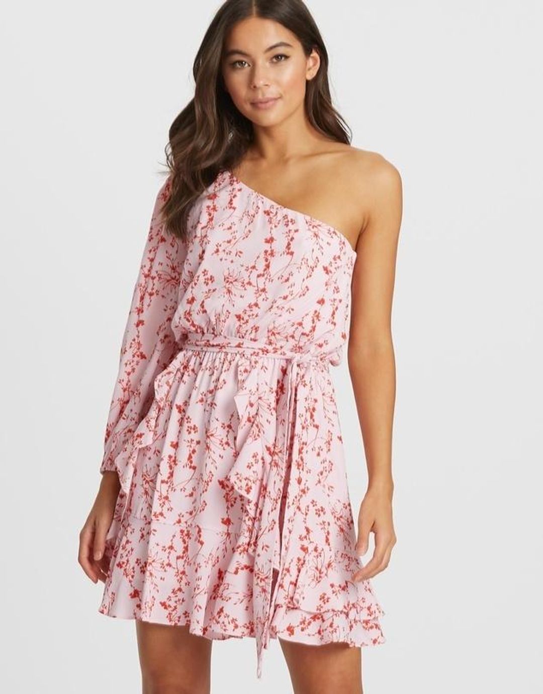 Tussah Sondra Mini Dress Pink Floral Size 12 for rent on The Volte - main image