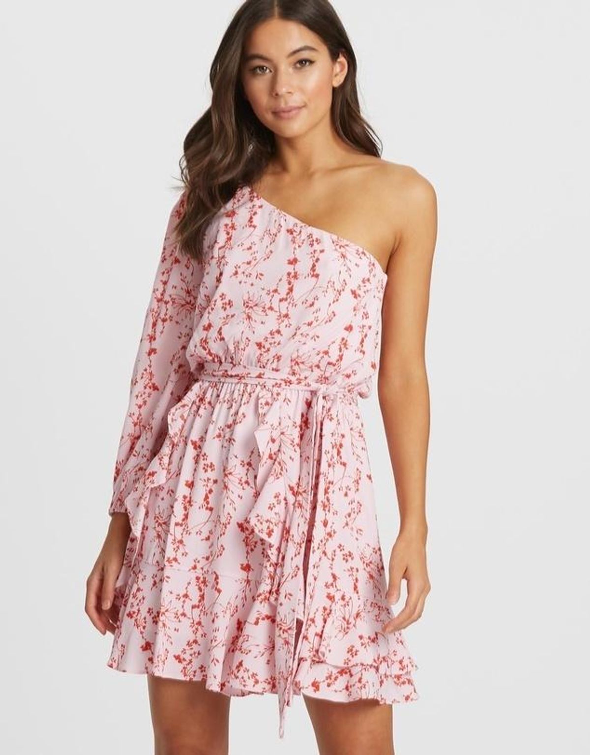 Tussah Sondra Mini Dress Pink Floral Size 12 for rent on The Volte - main image