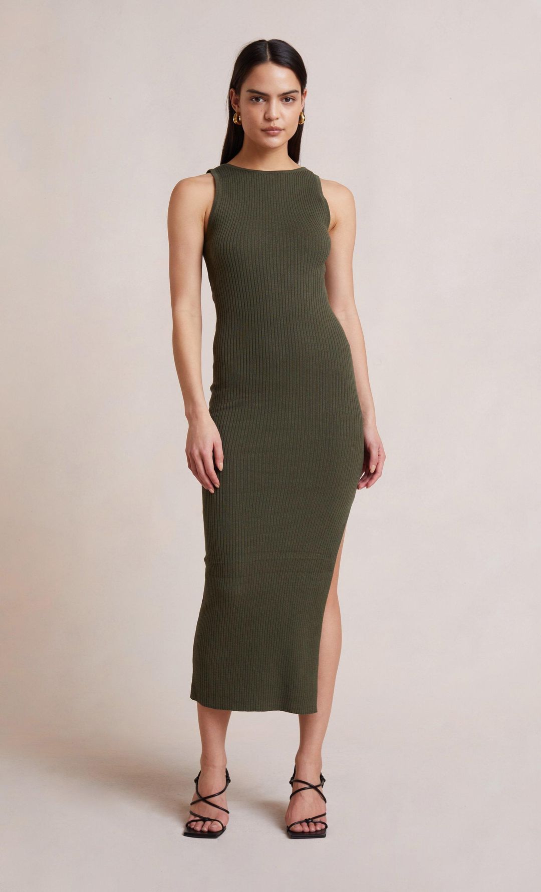 Bec & Bridge Riviera Midi Dress Army Size 12 for rent on The Volte - main image