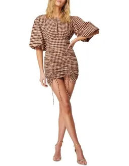 Mossman The Checked Out Mini Dress Print Size 10 for rent on The Volte - image 1