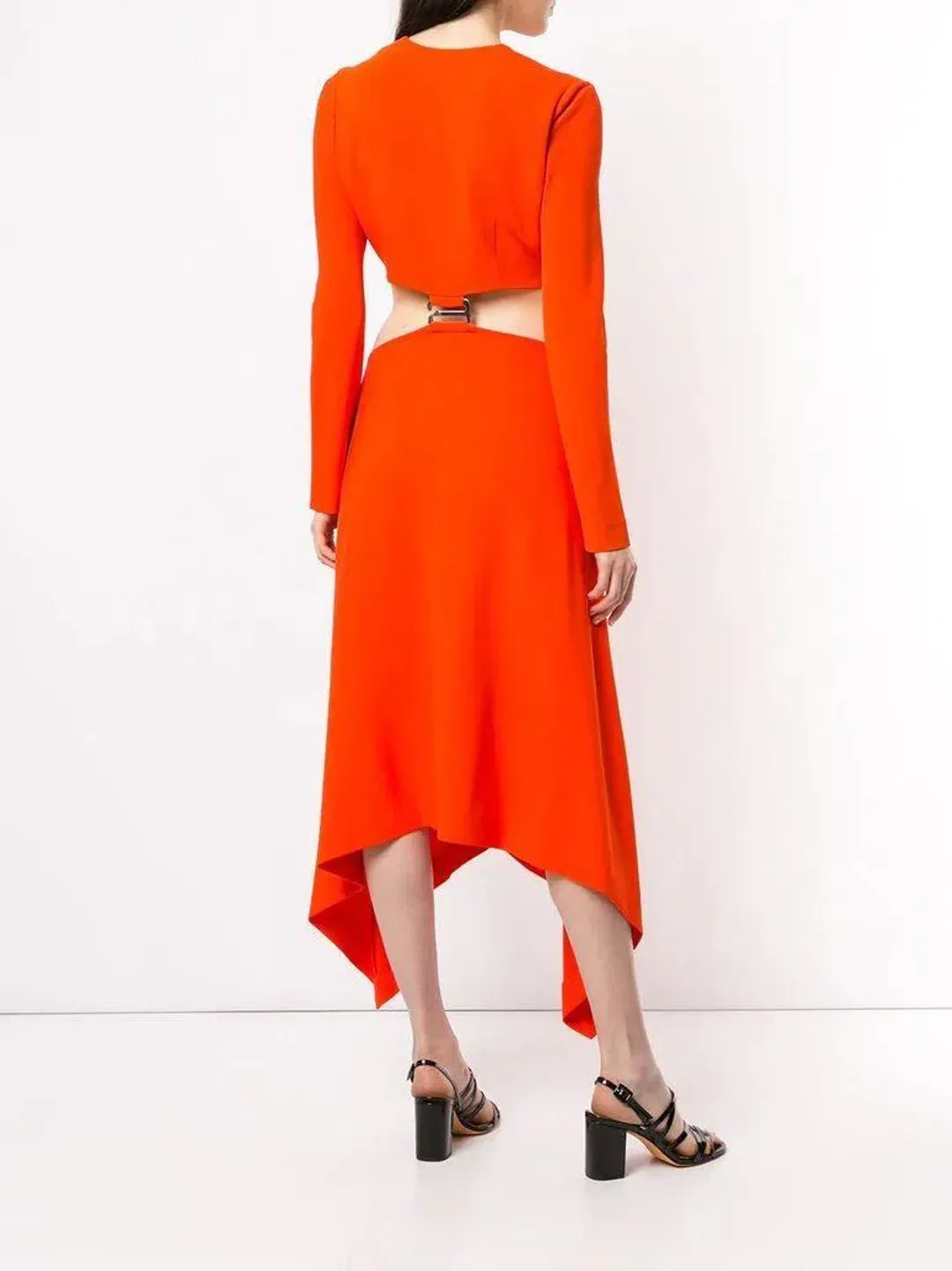 Dion Lee Hook Dress Orange Size 10 for rent on The Volte - main image