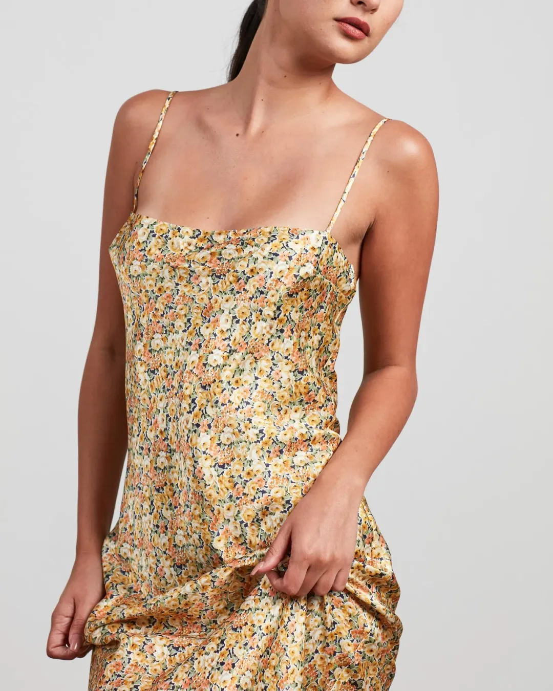 Bec & Bridge Golden Fields Silk Maxi Dress Floral Size 8 for rent on The Volte - main image