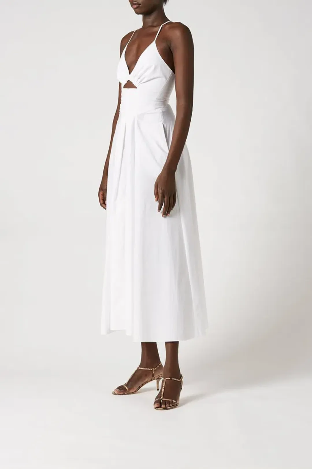 Scanlan Theodore Cotton Strappy Dress White Size 8 for rent on The Volte - main image