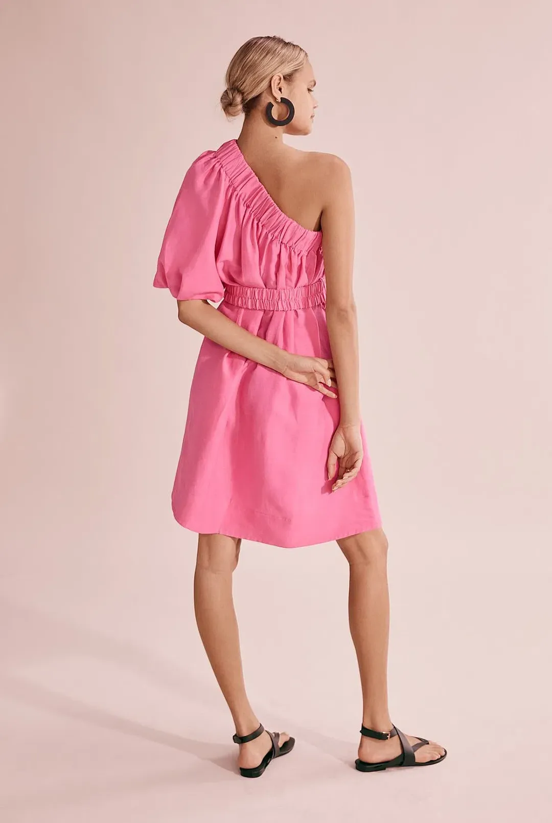 Country Road One Shoulder Bubble Dress Pink Size 4 for rent on The Volte - main image