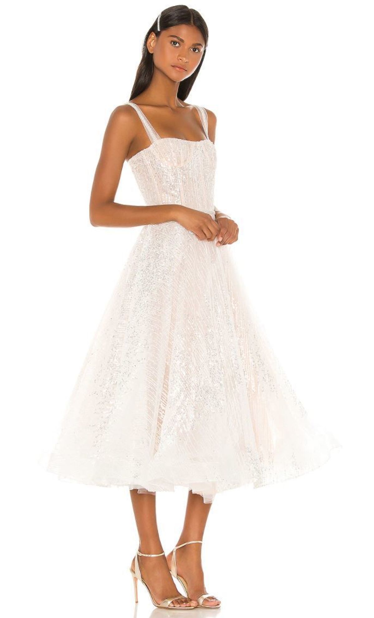Bronx & Banco Mademoiselle Bridal Midi Dress Size 8 for rent on The Volte - main image