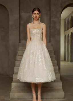 Bronx & Banco Mademoiselle Bridal Midi Dress Size 8 for rent on The Volte - image 2