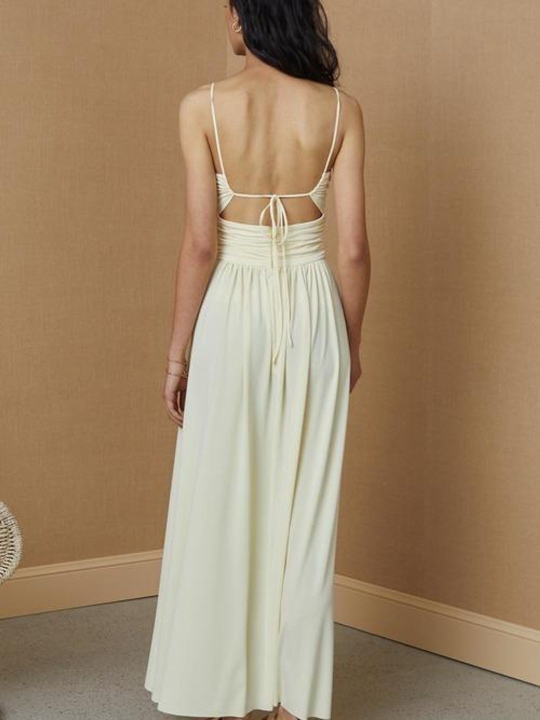Isla Halter Butter Midi Dress Size 6 for rent on The Volte - main image