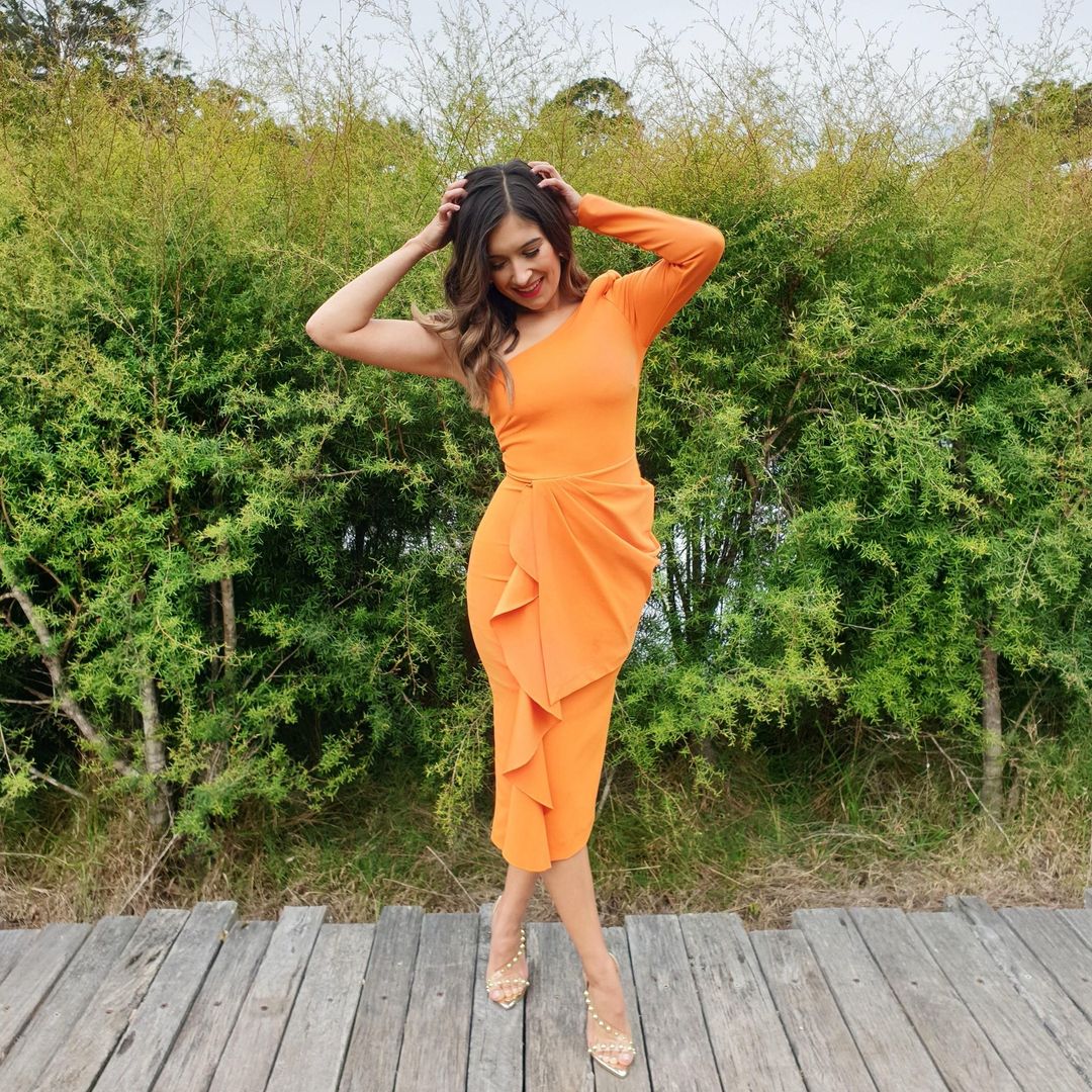 Mossman Follow Me Dress Orange Size 8  for rent on The Volte - main image
