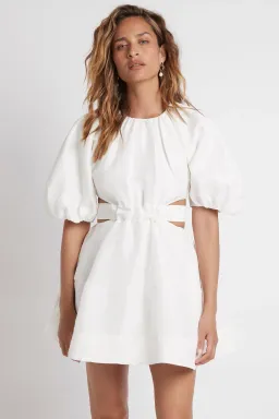 Aje Psychedelia Cut Out Mini Dress White Size 6 for rent on The Volte - image 4
