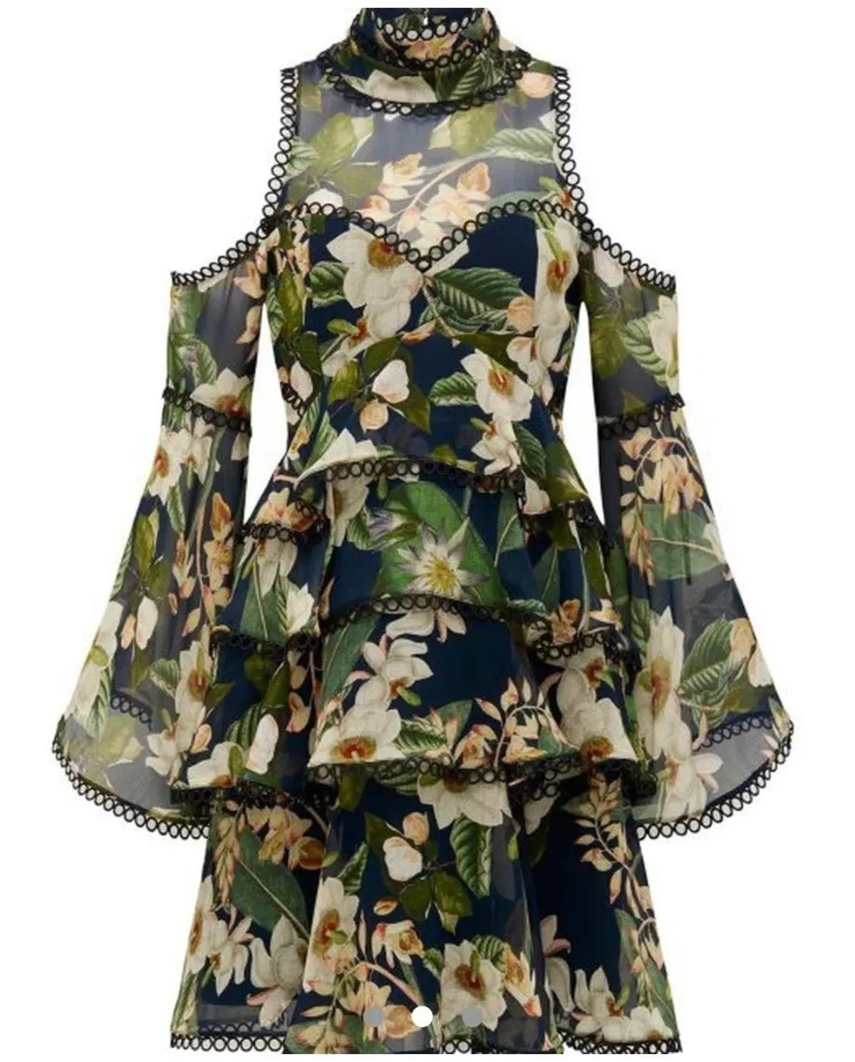 Thurley Vianna Dress Green Print Size 12 for rent on The Volte - main image