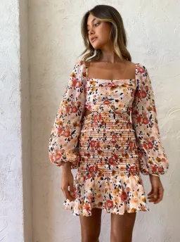 New Romantics Long Sleeve Mini Dress Print Size 6 for rent on The Volte - image 3