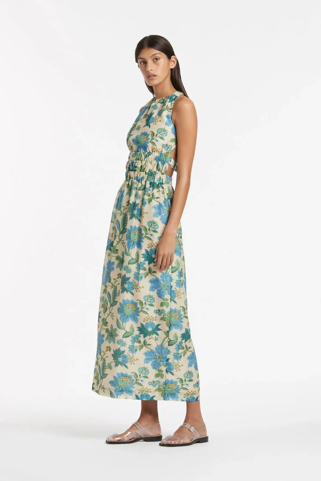 Sir The Label Celia Cross Back Gown Marguerite Floral Print Size 8 for rent on The Volte - main image