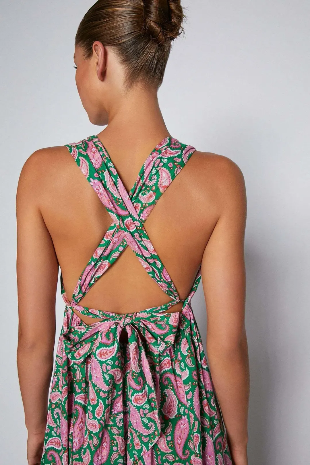 Scanlan Theodore Cotton Paisley Halter Dress Print Size 6 for rent on The Volte - main image