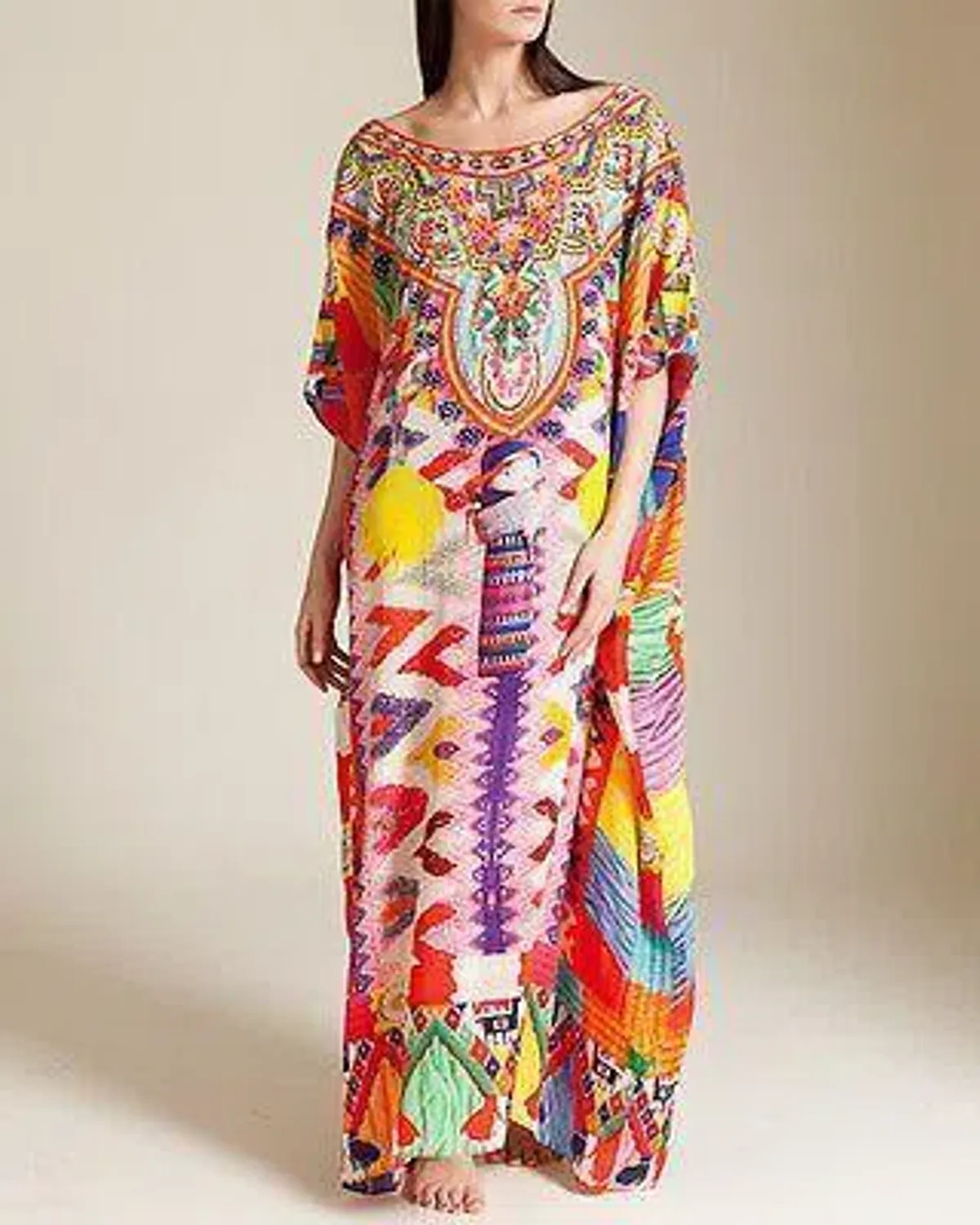 Camilla Worry Doll Round Neck Kaftan Print One Size for rent on The Volte - main image