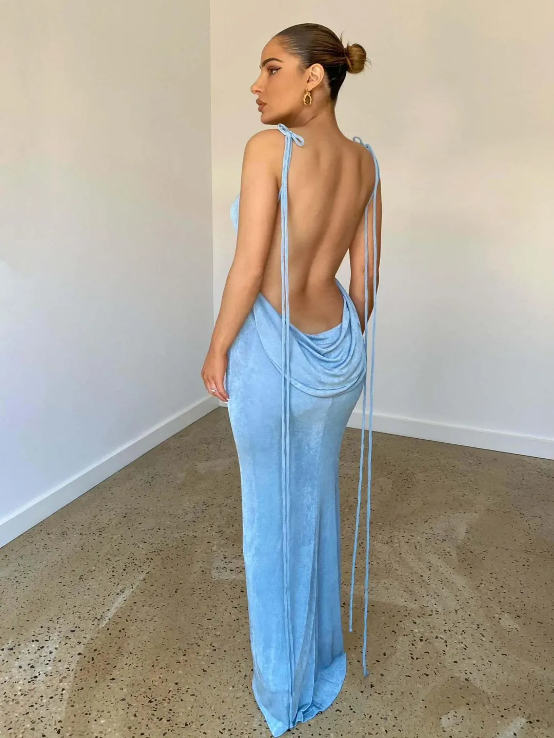Melani the label blue dress for rent on The Volte - main image