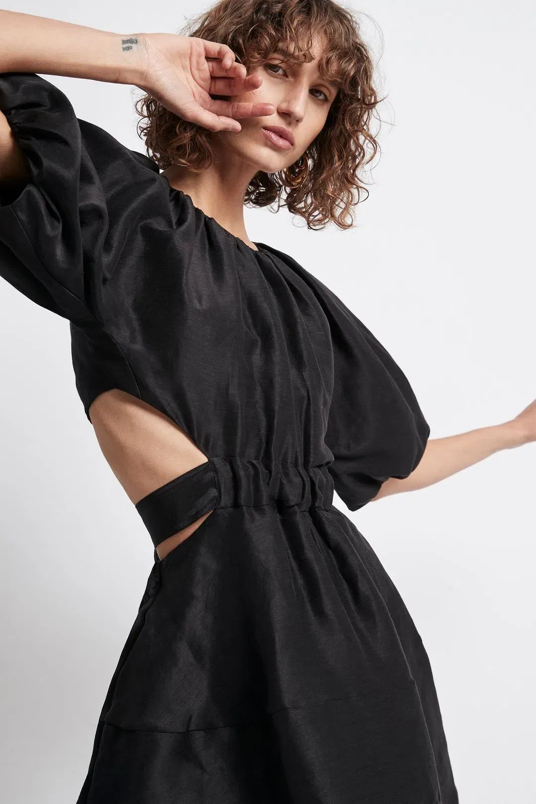 Aje Psychedelia Cut Out Mini Dress Black Size 8  for rent on The Volte - main image