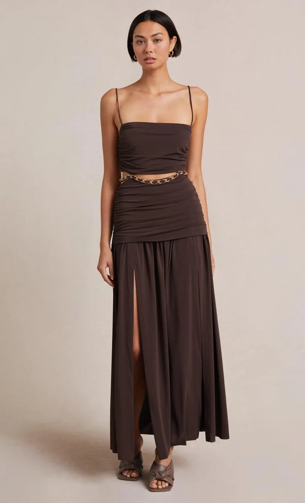 Bec & Bridge Joelene Maxi Dress Brown Size XS for rent on The Volte - main image