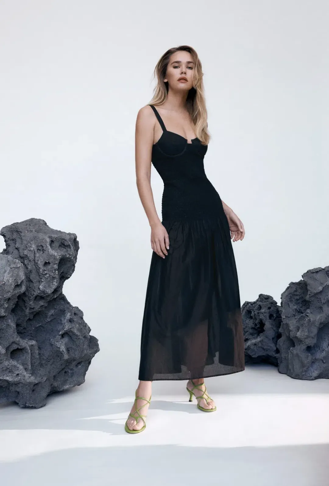 Scanlan Theodore Black Cotton Bralette Dress Size 8 for rent on The Volte - main image