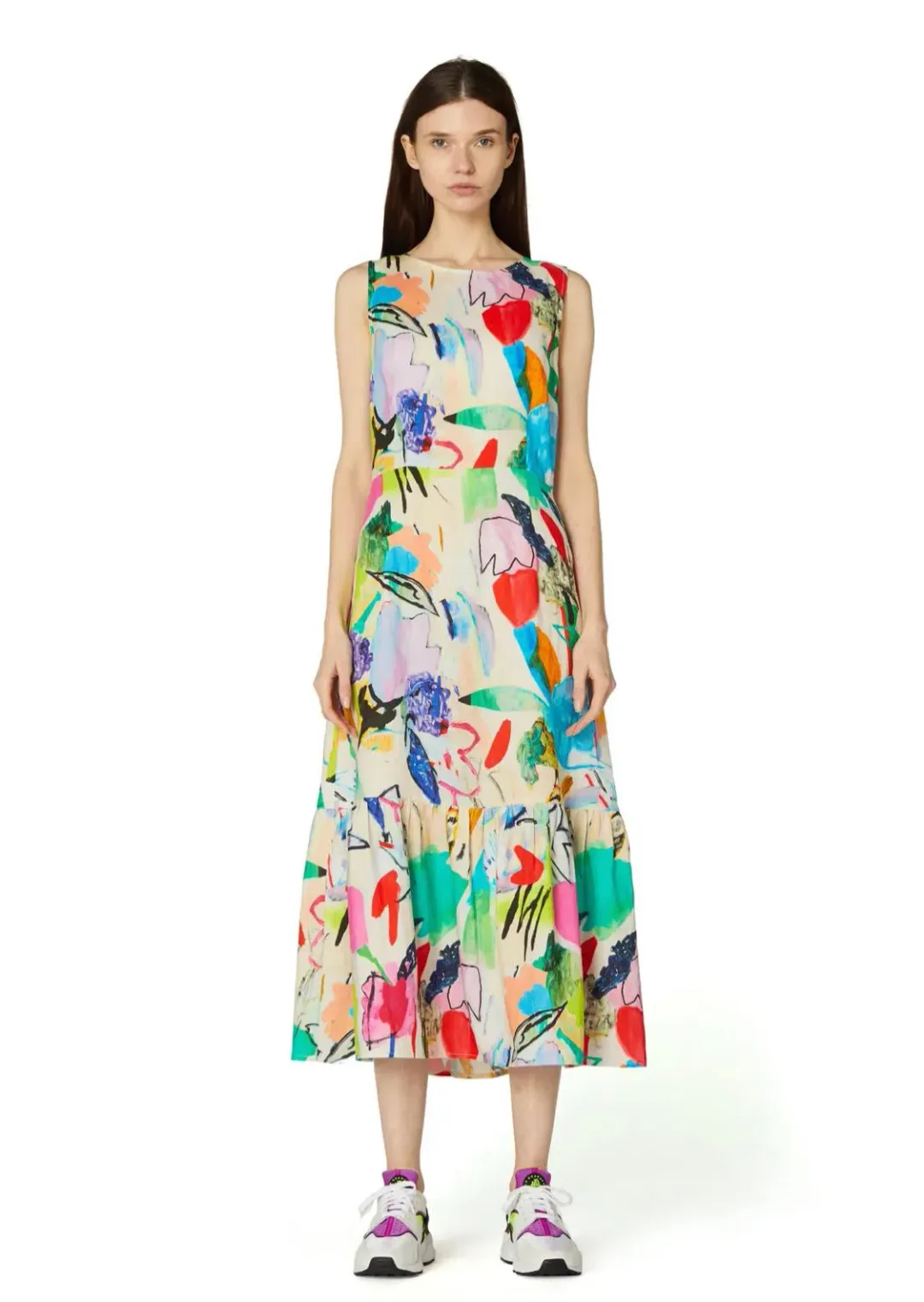 Gorman Flower in Fauve Dress Multi Size 8  for rent on The Volte - main image