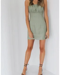 Favr The Label Ray Mini Dress Sage Green Size 10 for rent on The Volte - image 2