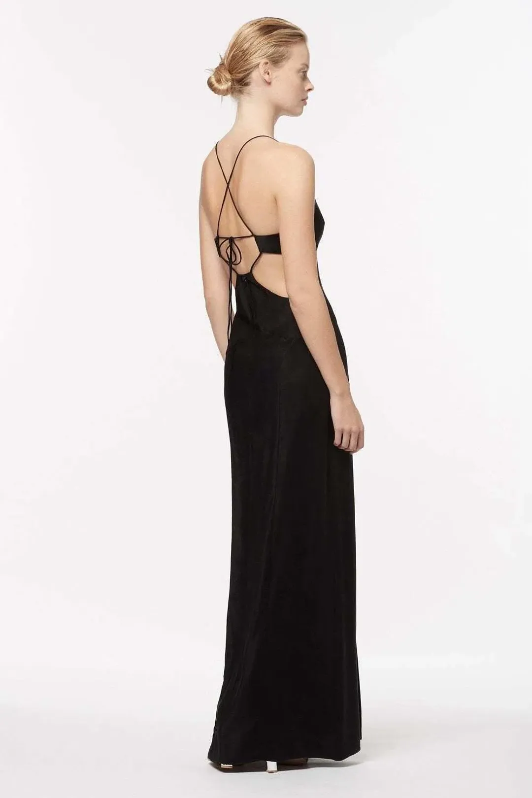 Manning Cartell Facetime Slip Midi Dress Black Size 4 for rent on The Volte - main image