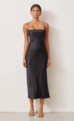 Bec and Bridge Seraphine lace up Black silk Dress for rent on The Volte - image 1