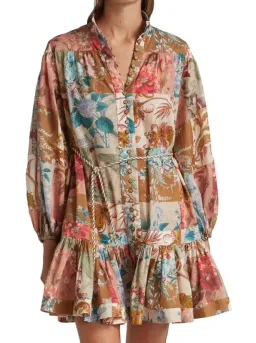 Zimmermann Cassia Drop Waist Mini Dress Print Size 8 for rent on The Volte - image 2