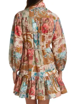 Zimmermann Cassia Drop Waist Mini Dress Print Size 8 for rent on The Volte - image 3