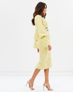Asilio The Other Woman Midi Dress Yellow Size 10 for rent on The Volte - image 2